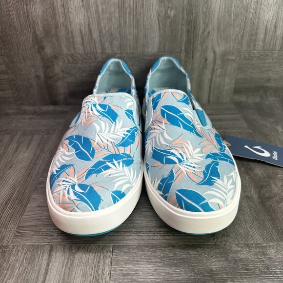 Olukai Lae'ahi Pai Men's size 10 Off White /Aloha Slip On Shoes - Picture 4 of 8